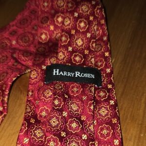 Harry Rosen Red Patterned Men's Tie